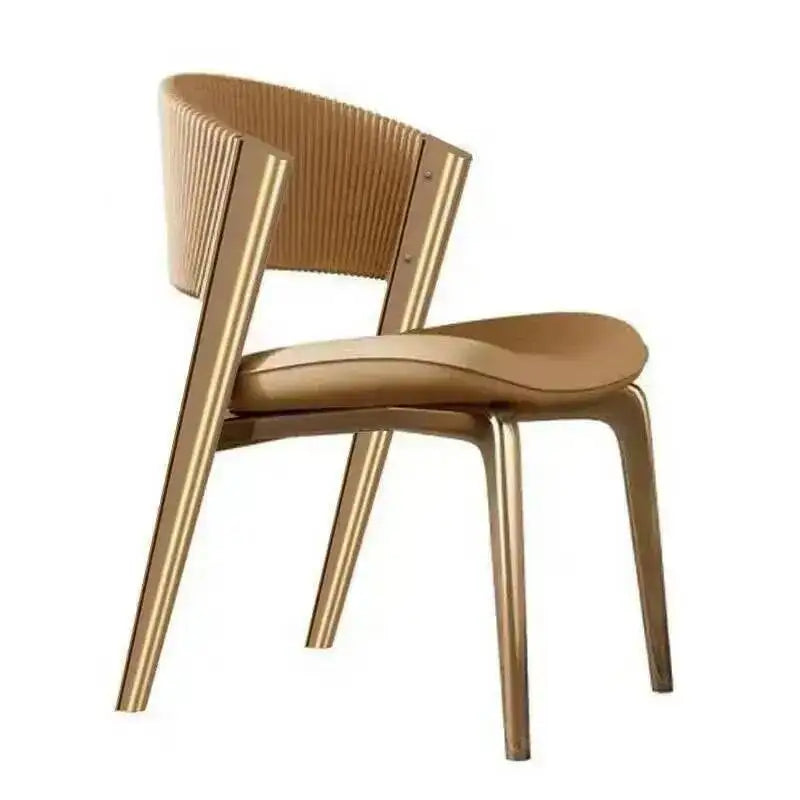 Ergonomic Furniture Modern Vip Restaurant Luxury Designer Dining Italian Chair Chairs Nail Gold Comedor Kitchen Legs Leather