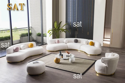 -Modern Luxury Living Room Sofa Set Family Office Furniture Sofa Villa Apartment Living Room Furniture