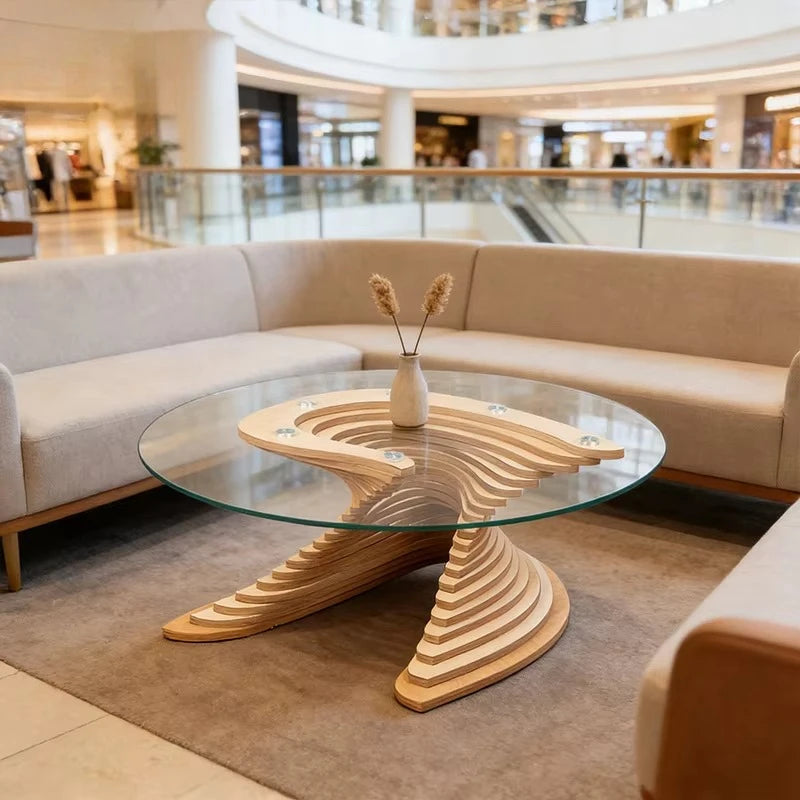 High quality latest design modern white glass coffee table
