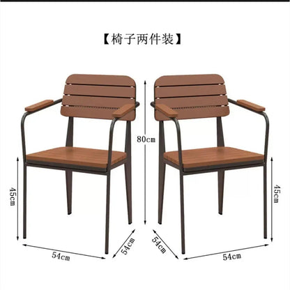 Leisure Sun-Proof Outdoor Bistro Set Small Round Table for Restaurant Music Bar and Patio Lounge Dining