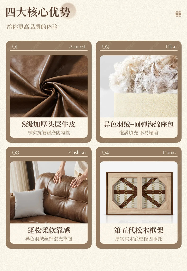 French leather Sofas Living Room family nordic minimalist Sofas luxury europe salas y sofas muebles economicos home Furniture