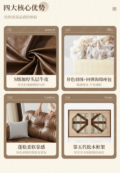 French leather Sofas Living Room family nordic minimalist Sofas luxury europe salas y sofas muebles economicos home Furniture