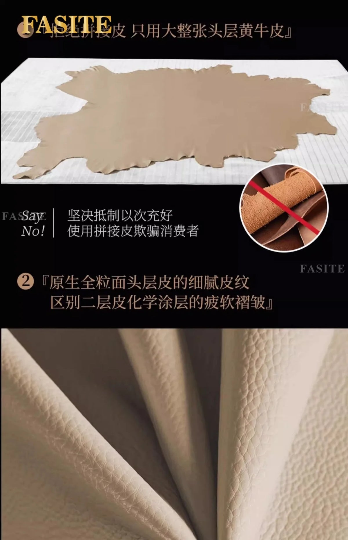 leather sofa new Chinese-style first-layer cowhide European-style solid wood living room corner combination villa