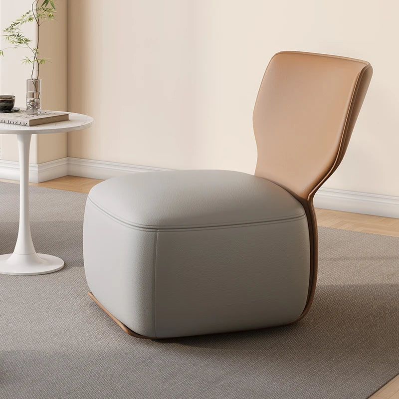 Single Sofa Chair Cream Wind Lazy Sofa Backrest Small Chair Living Room Balcony Leisure Chair Luxury Modern Sofa Furniture