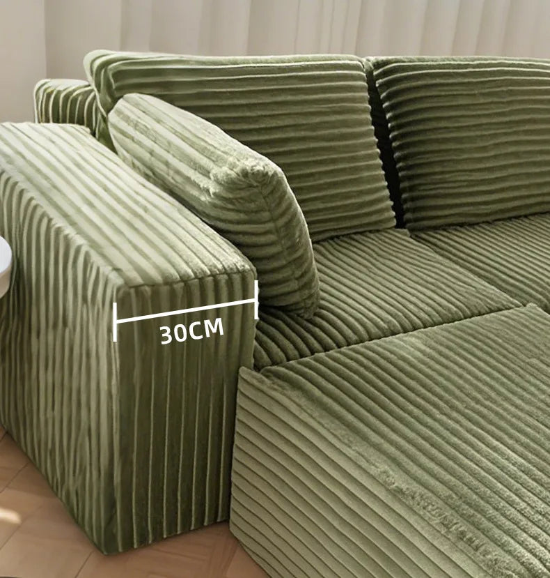 Tofu block compression sofa integrated molding sponge frameless corduroy cross-border foreign trade vacuum compression