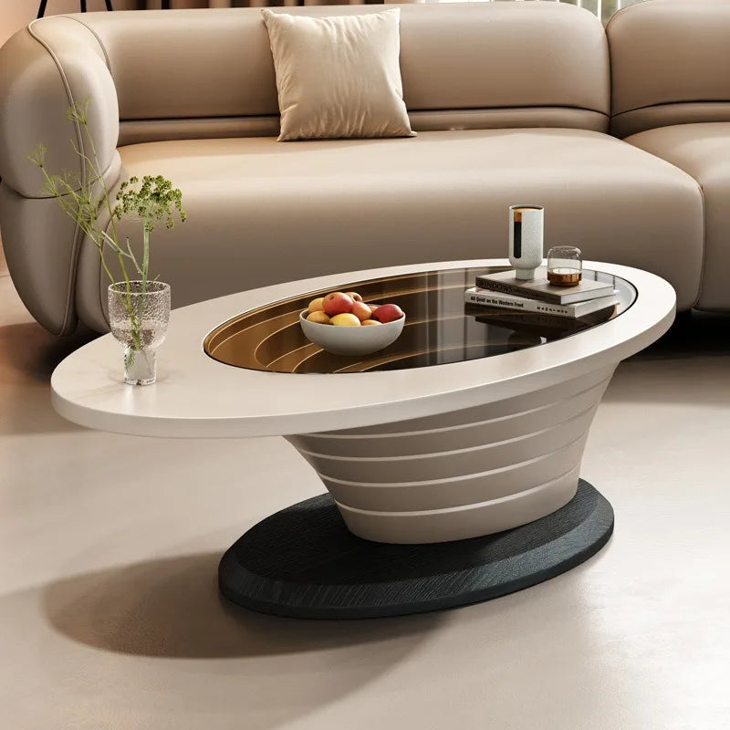 Maison salon moderne simple table basse haut de gamme design créatif lumière table basse de luxe