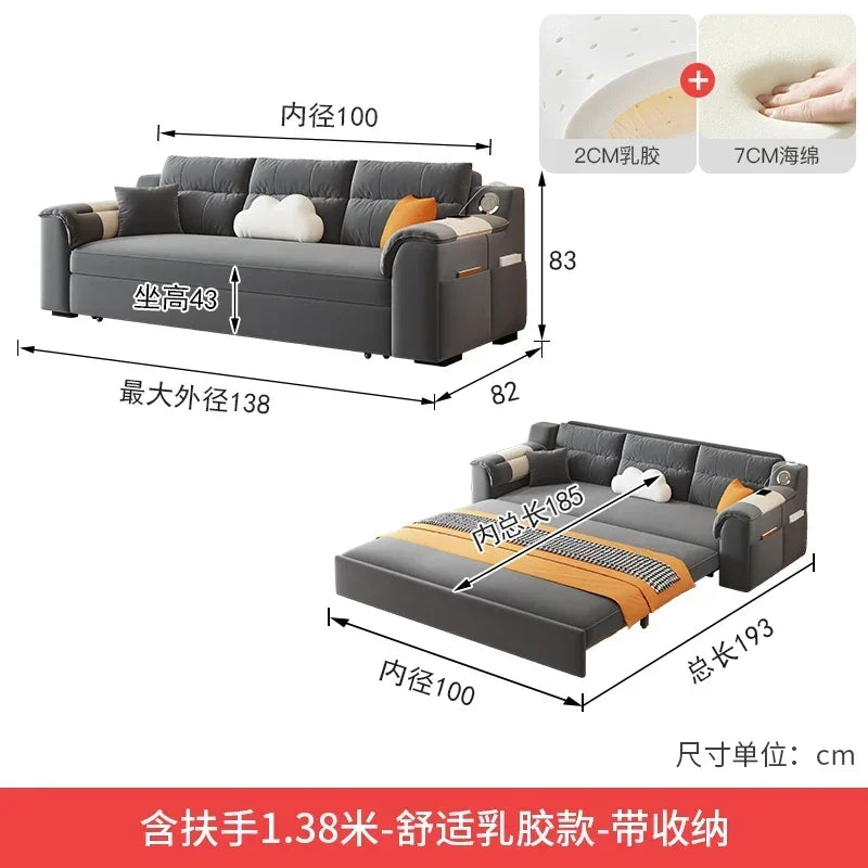 Wall Cabinet Bed Queen Matress Comfortable Lounge Sofa Design Home Decoration Folding Sofa Bed
