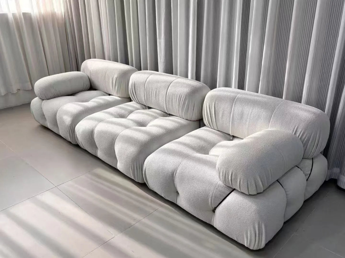 Living Room Sectional Sofas Boucle Modern Luxury Design Home Furniture 3 Seater L Shape Couch Modular Mario Bellini Sofa