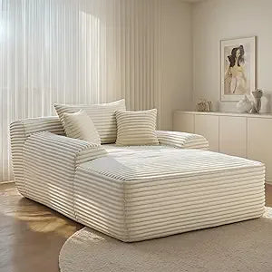 67 Inch Chair, Cloud Comfy Couches Sofa Beds, Chaise Lounge Reading Chairs for Bedroom with Double Armrests