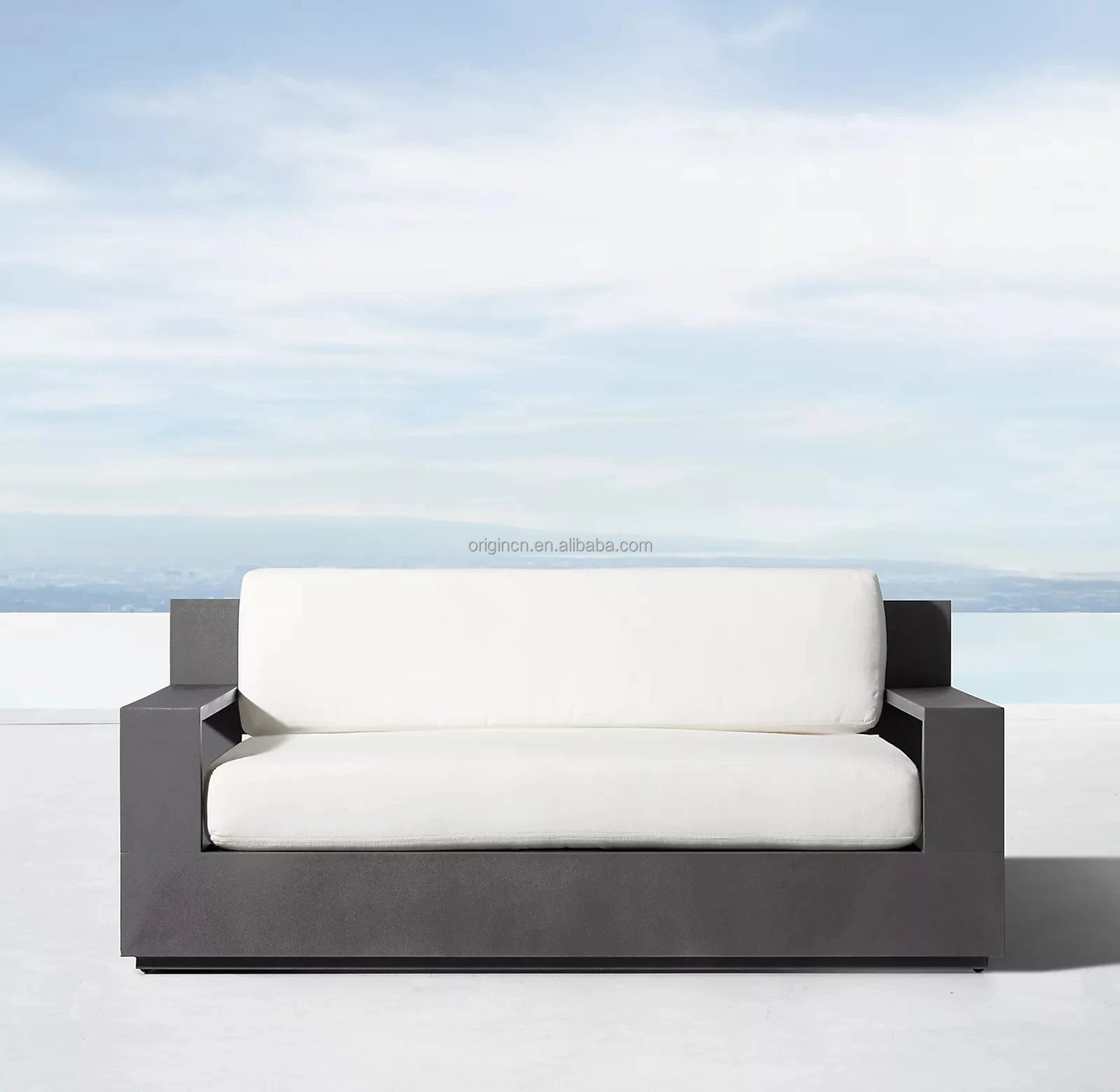 Patio Sectional Conversation Set Outdoor Lounge Set Luxury Furniture Corner All Weather Couch Aluminum Frame Garden Sofa