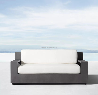 Patio Sectional Conversation Set Outdoor Lounge Set Luxury Furniture Corner All Weather Couch Aluminum Frame Garden Sofa