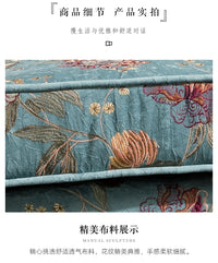 American-style all-solid wood fabric sofa combination three-person furniture set