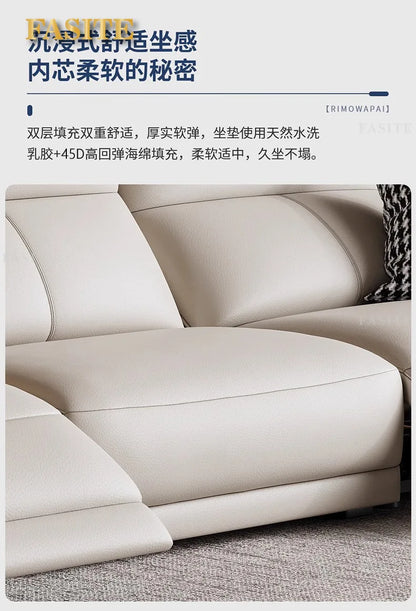 Leather sofa, electric living room, home theater sofa, modern function, adjustable leg support, one layer cowhide sofa