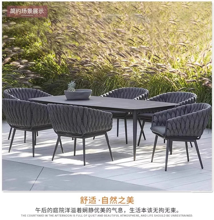 Office Restaurant Garden Chairs Hotel Leisure Simplicity Modern Garden Chairs Homestay Aluminum Furniture Silla De Jardín MHSF