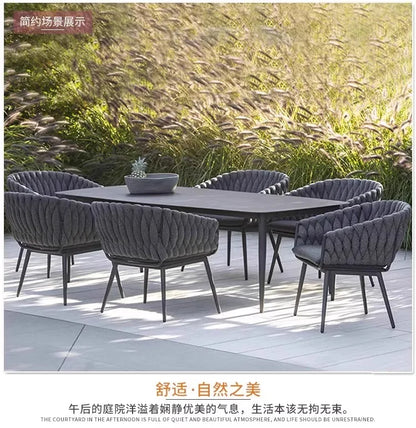 Office Restaurant Garden Chairs Hotel Leisure Simplicity Modern Garden Chairs Homestay Aluminum Furniture Silla De Jardín MHSF
