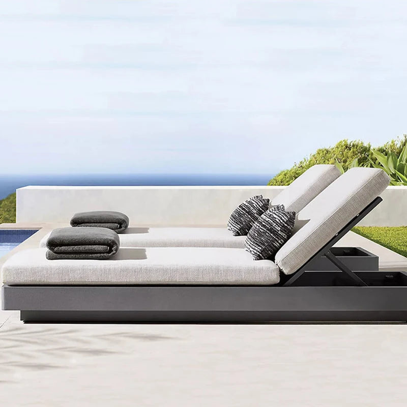 Luxury Outdoor Lounge Set - U-Shaped Sofa for Large Terrace, Pool Parties - Woven Design with Thick Cushions Coffee Table