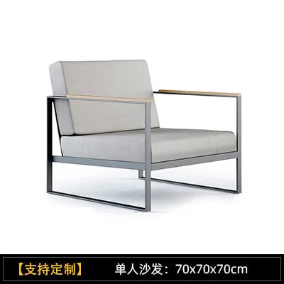 Outdoor aluminum alloy sofa waterproof and sun protection outdoor garden courtyard open-air furniture
