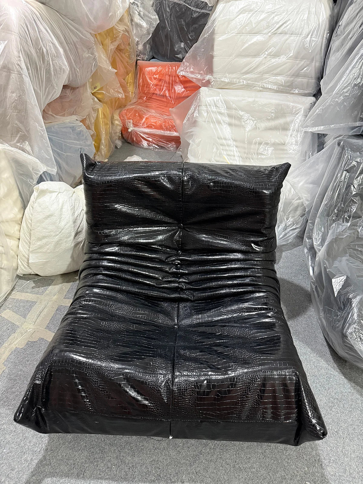 Oil wax caterpillar sofa, fashionable, high-end and atmospheric, luxurious decoration for living room, bedroom, hotel