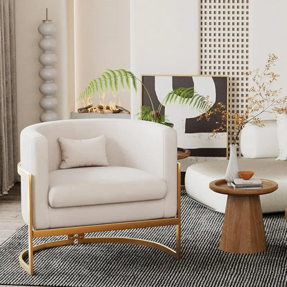 v Living Room Chair, Modern Gray Velvet Bucket Shaped Special Chair, Soft Padded Armchair, Bedroom Single Person Sofa