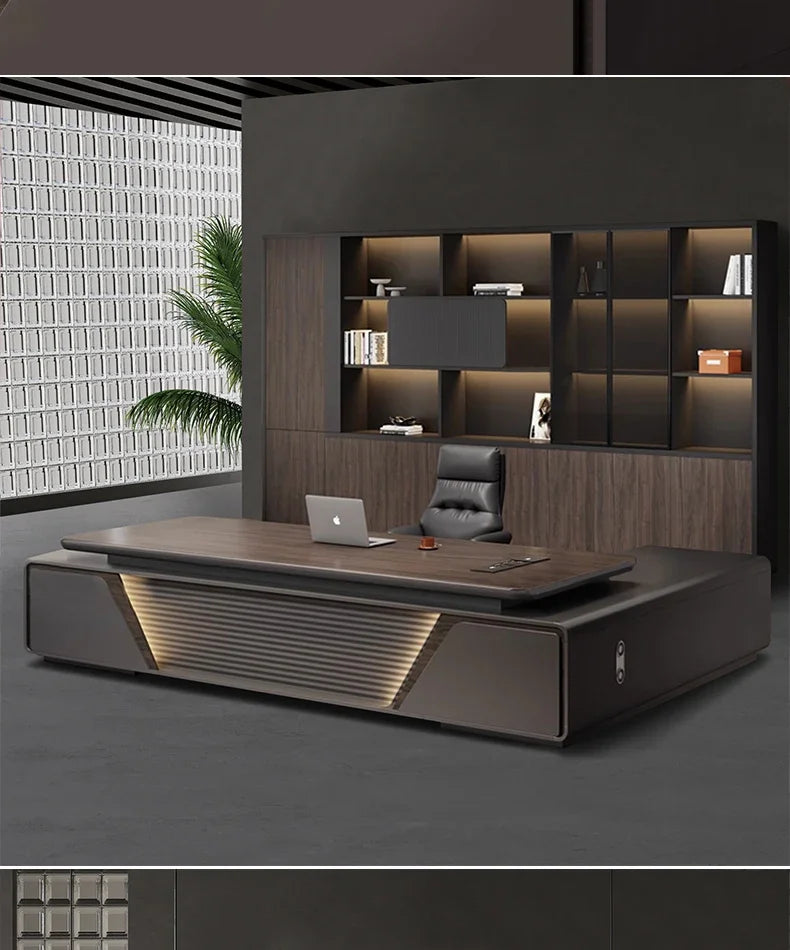 Luxury L Shaped OfficeDesks Home Office Writing Desk Modern Computer Desks With Drawers Mid Century Executive Desk Accessories