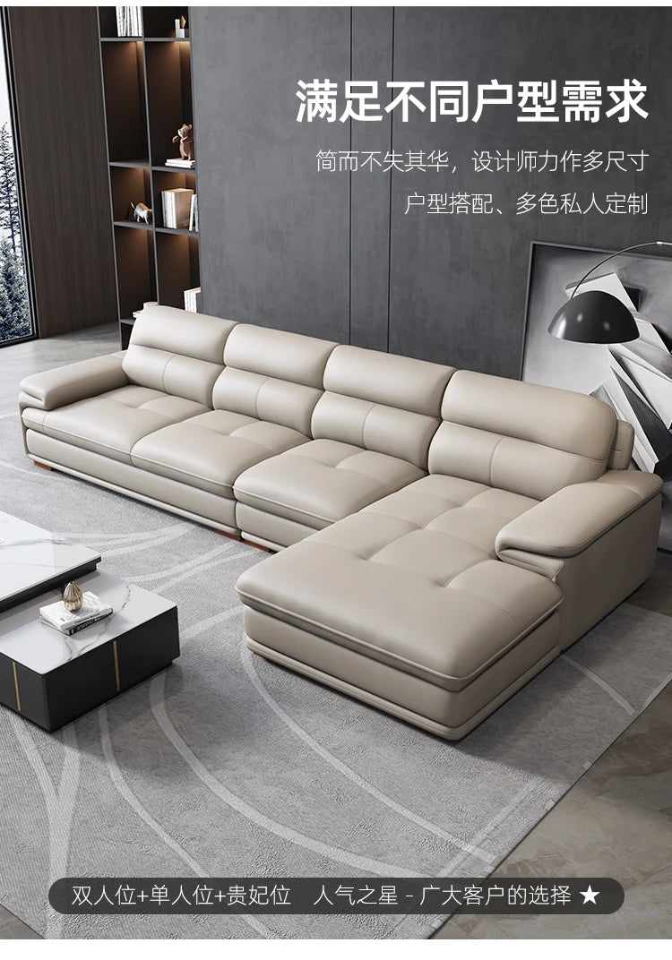 Real Minimalist Living Room Sofas Classic Sleeping Modern Lounge Sofa Leather Luxury Soft Couch Wohnzimmer Furniture For Home