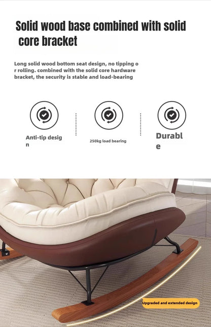 Simple Penguin Rocking Chair,Balcony Sofa,Home Leisure Chair,Living Room Honeycomb Lazy Leisure Rocking Chair Recliner Chairs