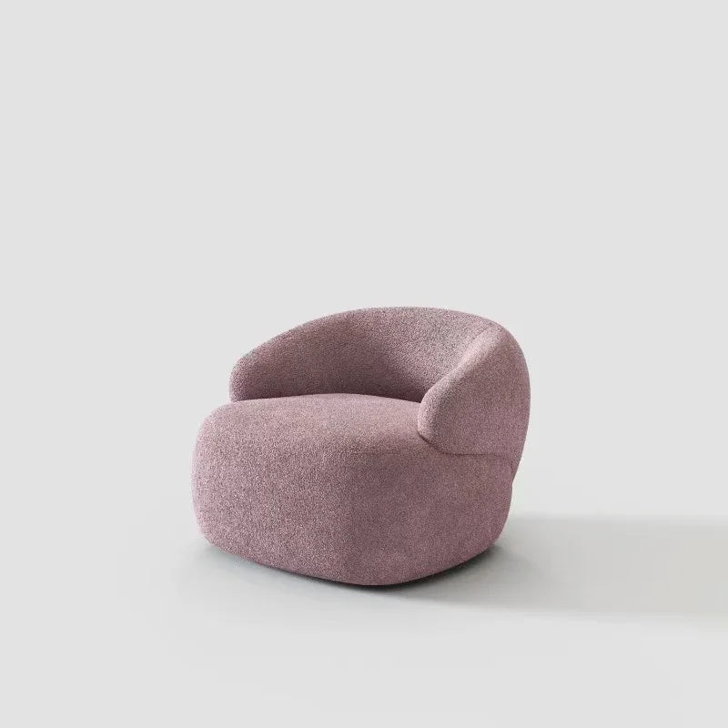 Italian light luxury fabric rotating leisure chair balcony single Nordic modern minimalist designer living room sofa