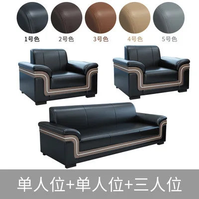 Simple Business Office Sofa Set Coffee Table Modern Luxury Reception Furniture for Three-Person Meetings Meeting Room Furniture