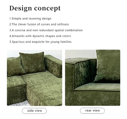 l-shaped cloudy sectional sofa for living room - pre-assembled, modular design with plush comfort and deep seating
