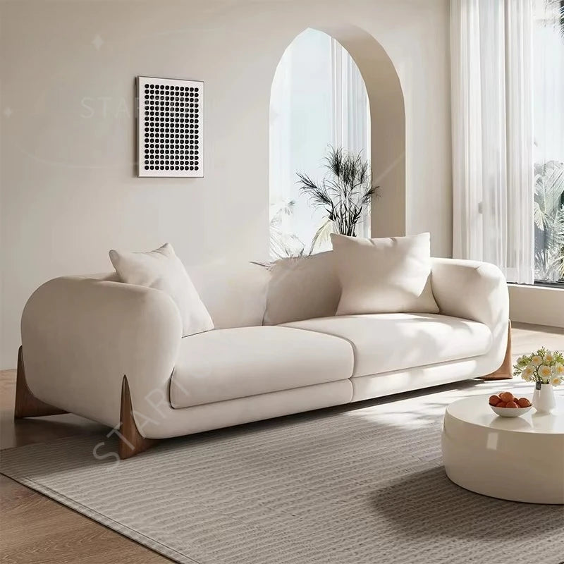 Minimalist Style Modern Simple Luxury Small Couch Living Room Sofa Cashmere White Sofa