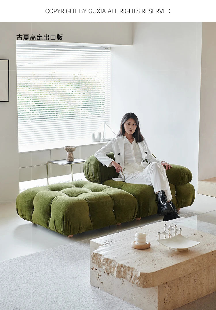 Modern Modular Fabric Sectional Sofa for Small Living Rooms