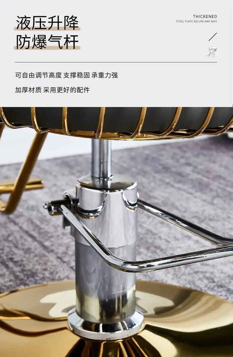 High-end stainless steel dining chair single sofa chair designer home living room wrought iron balcony