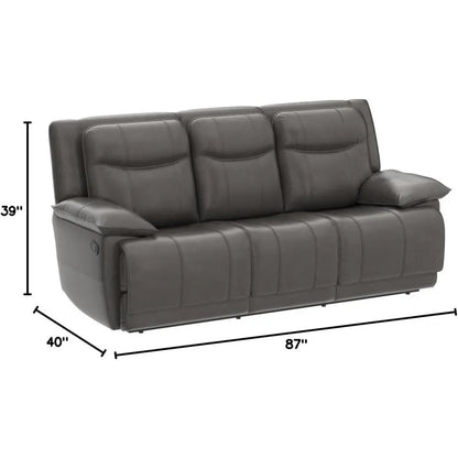 Bonded Leather Reclining Soa Couch Set Living Room Set 8006 (Grey, Soa)