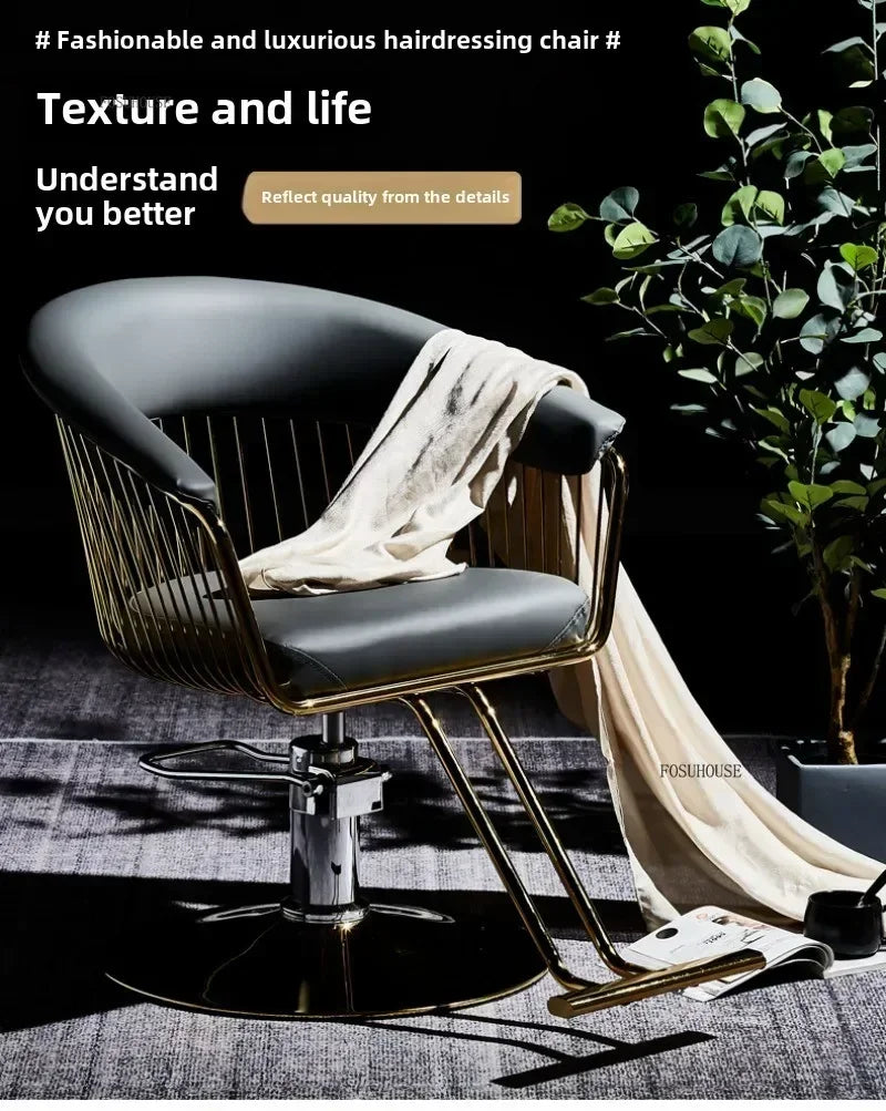 High end, stainless steel, dining chair, single sofa chair designer