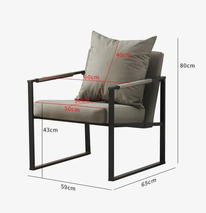 Modern Accent Chair Ergonomic Lounge Chair with Carbon Steel Frame Breathable Comfort for Living Room Bedroom Office Cafe