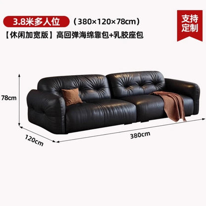 200 220 240 260 280 300 320 340 360 380 400 cm Luxury cowhide genuine leather sofa couch living room sofas Armchair furniture