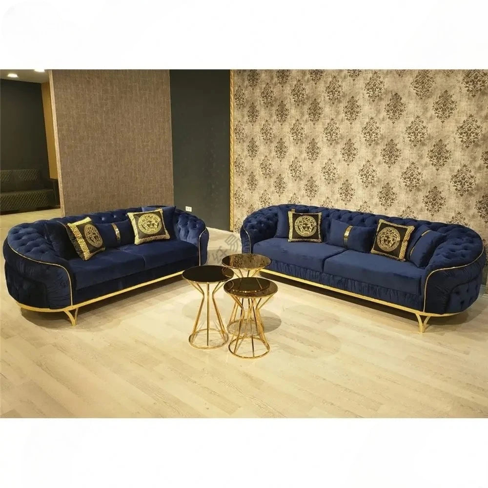 Italian light luxury fabric sofa combination modern minimalist velvet villa furniture