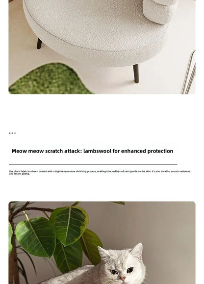 Bohemian Fluffy Accent Chair Modern Lamb Wool Lounge Chaise Plush Single Sofa for Small Space  Luxury Vanity Stool for Bedroom