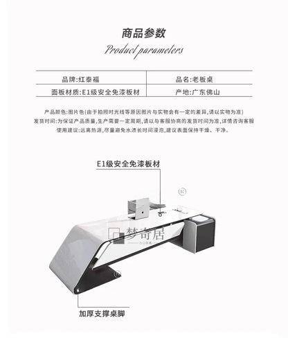 Asthetic Executive Luxury Desk Manager L Shaped Modern Designer Computer Table Organizer Workstation Escritorio Office Furniture