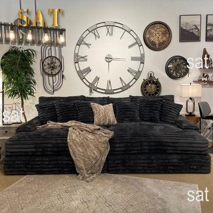 Hot Sales Thick Striped Corduroy Modular Sofa Set Furniture