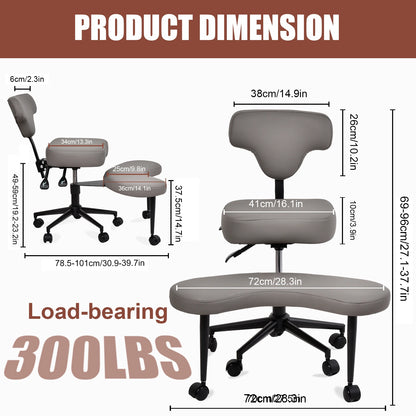 Meditation Chair Relaxing Chair with Wheels Height Adjustable Seat w/Lumbar Support for Adults Fidget and Yoga,Pose Improvement