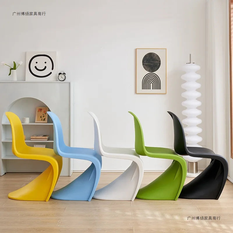 Transparent Plastic Dining Chair, Simple and Modern Home Chair, Backrest Chair, Vanity Stool