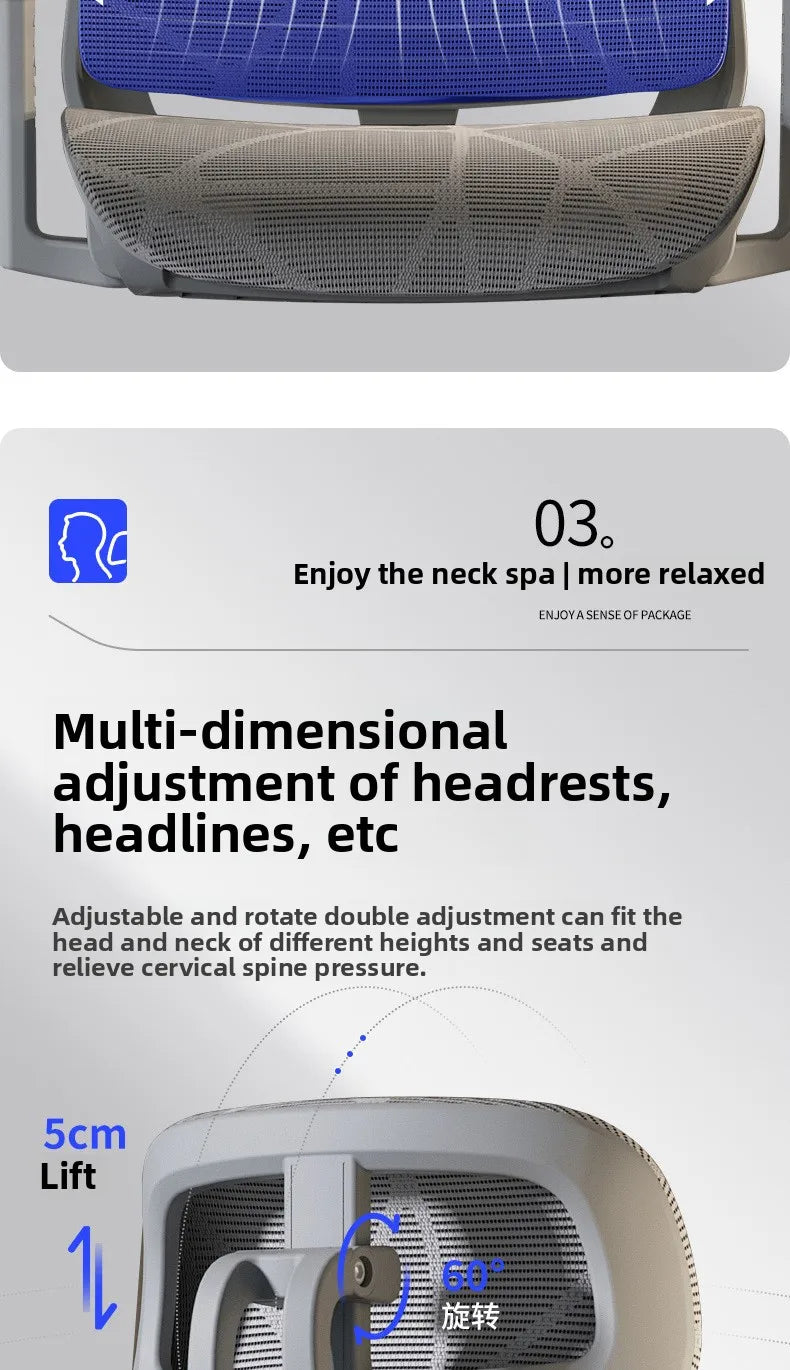 Ergonomic chair Home computer chair Comfortable sedentary office chair Back seat Study desk E-sports study chair