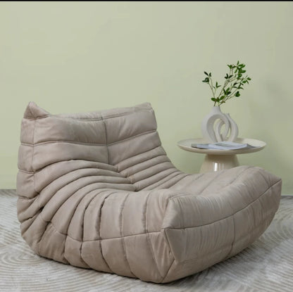 Lazy sofa, togo caterpillar sofa, light luxury, simple Internet celebrity creative chair, suede freehand space recliner