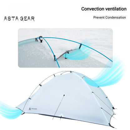2 Person Ultralight Backpacking Tent Waterproof 3000mm 10D Nylon Double Layer Windproof Tent Camping Hiking Trekking Outdoor