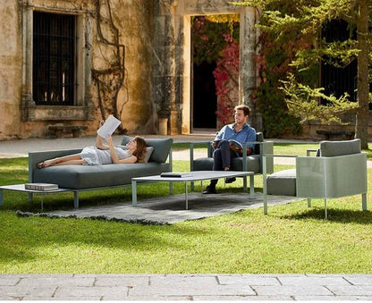 Outdoor stainless steel sofa Hotel sales office Terrace Dining table and chairs