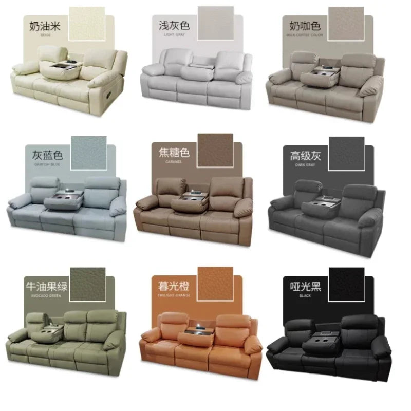 Designer Luxury Modern Sofa Genuine Leather Electric Italian Recliner Sofa Lounge Loveseat Divani Da Soggiorno Home Furniture