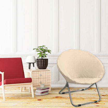 Round Saucer Chair Slipcover Stretchable Polyester Removable Soft Moon Chair Cover for Furniture Protection Living Room Adults