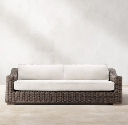 Hotel Garden Rattan Patio Sofa Sets Wicker Rattan Sofa Outdoor Aluminum Frame Rattan Sofa Set