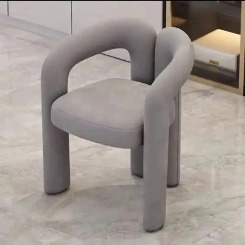 Modern Minimalist Upholstered Accent Chair with Curved Armrests Comfy Design for Living Room Bedroom and Home Office